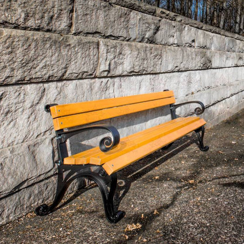 Klassische Bank für den öffentlichen Raum - VILLABELLA.B - KRONEMAG MILLENIUM srl - Holz / Gusseisen / mit Rückenlehne