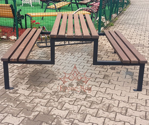 Moderne Tischgarnitur - HAMBURG - KRONEMAG MILLENIUM srl - Holz / Metall / maßgefertigt