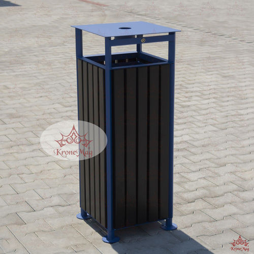 Park-Abfallbehälter - URBAN 39.CS - KRONEMAG MILLENIUM srl - Metall / Holz / mit integriertem Aschenbecher