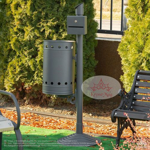 Park-Abfallbehälter - URBAN 1 SRT - KRONEMAG MILLENIUM srl - bodenstehend / Gusseisen / mit integriertem Aschenbecher