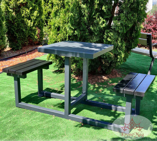 Moderner Picknicktisch - CAMPINA DUO - KRONEMAG MILLENIUM srl - Holz / Lochblech / Gestell aus Metall