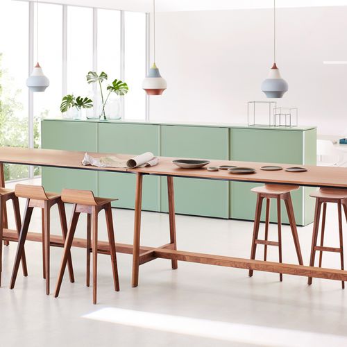 Niedriger Aktenschrank - GLIDER  - Ophelis - Laminat / Aluminium / MDF