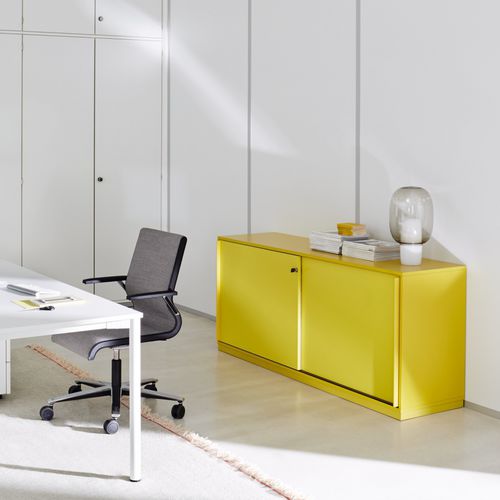 Niedriger Aktenschrank - S SERIES  - Ophelis - Holz / Stahl / mit Flügeltür