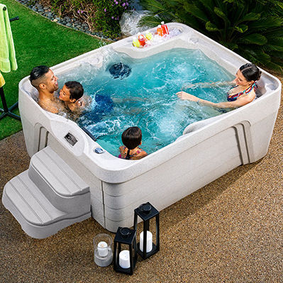 Whirlpool zum Aufstellen - AZURE™ - HotSpring® Spas - rechteckig / Viersitzer / Acryl