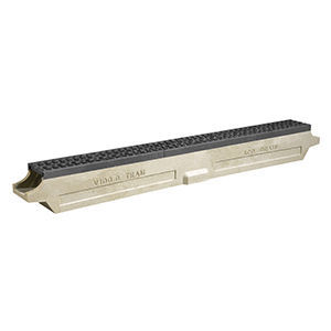 Gitter-Abflussrinne - V100G - ACO Building Drainage - Polymerbeton / Eisengitter / für Eisenbahnlinien