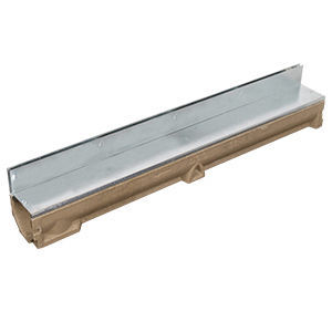 Gitter-Abflussrinne - RainDrain Brickslot B 125 - ACO Building Drainage - seitliche Schlitz / Polymerbeton / Metallgitter