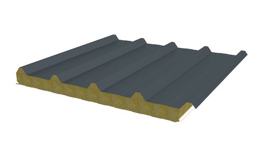 Sandwichpaneel für Dach - JI VULCASTEEL ROOF ALPHA - Joris Ide - einseitig metallbeschichtet / Steinwollekern