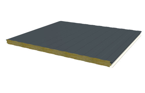Sandwichpaneel für Fassadenverkleidung - JI VULCASTEEL WALL LIN&Eacute;AIRE - Joris Ide - einseitig metallbeschichtet / Steinwollekern