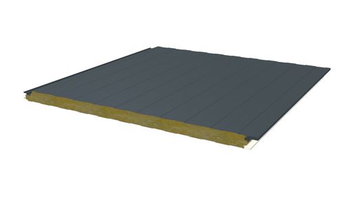 Sandwichpaneel für Fassadenverkleidung - JI VULCASTEEL WALL ALPHA LIN&Eacute;AIRE - Joris Ide - einseitig metallbeschichtet / Steinwollekern
