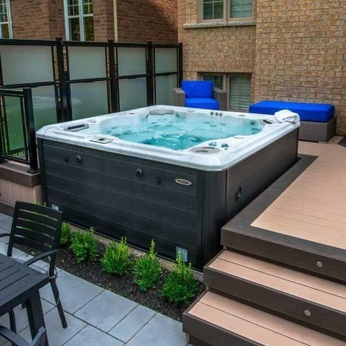 Einbau-Whirlpool - H695 - Clairazur - zum Aufstellen / quadratisch / Sechssitzer