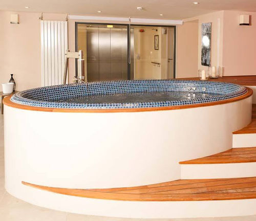 Einbau-Whirlpool - ELLIPSE - Clairazur - oval / 7 Plätze / Mosaik