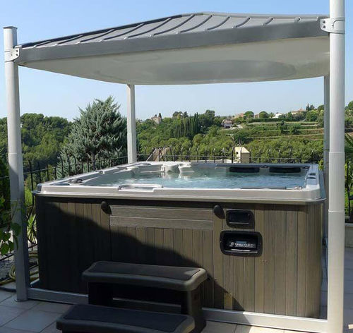Einziehbarer Whirlpoolüberdachung - HYDROCOVER - Clairazur - Aluminiumstruktur / für Privatgebrauch