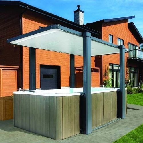 Aluminiumstruktur-Whirlpoolüberdachung - Hydrocover Covana - Clairazur - für Privatgebrauch