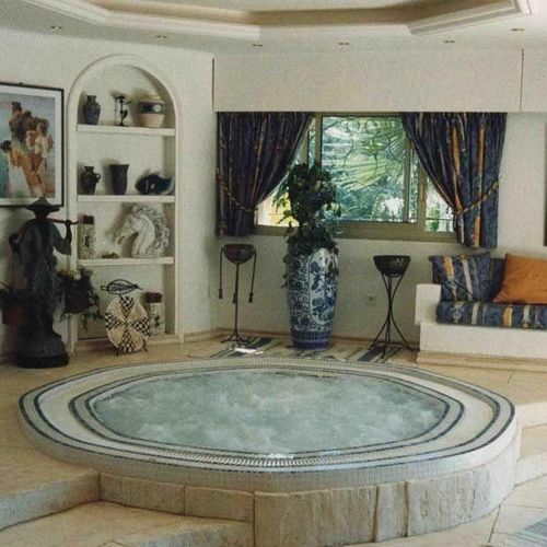 Einbau-Whirlpool - Mosaic 280 - Clairazur - achteckig / 7 Plätze / Mosaik