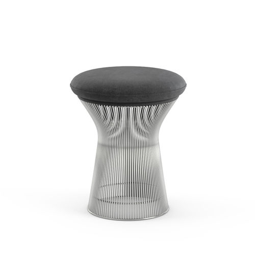 Moderner Hocker - Platner  - Knoll international - Leder / Stoff / Gestell aus Stahl