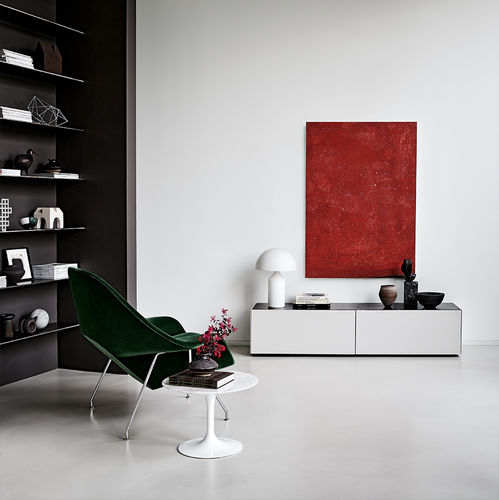 Modernes Sideboard - Matic  - Knoll international - Natureiche / Marmor / mit Schubladen