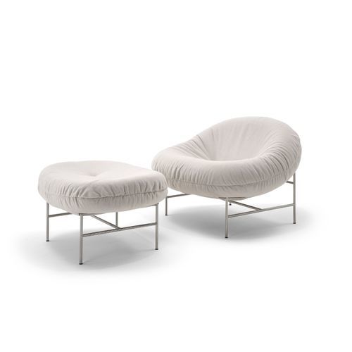 Moderne Ottomane - PERRON BUN - Knoll international - Kunststoff / Metall / Stoff