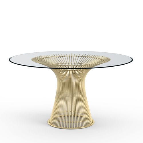 Moderner Tisch - PLATNER - Knoll international - Kunststoff / Nickel / Stahl