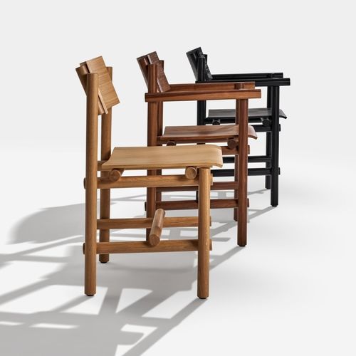 Moderner Esszimmerstuhl - MUECKE - Knoll international - für den Innenraum / Natureiche / Massivholz