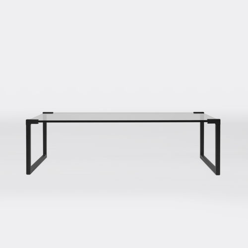 Moderner Couchtisch - MIRREN T53 - GHYCZY - Glas / Gestell aus Metall / rechteckig