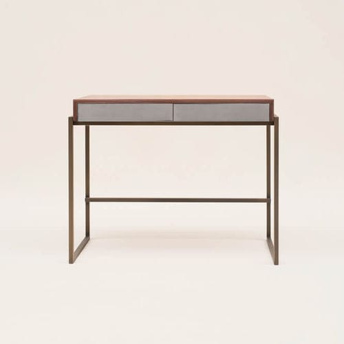 Industriestil-Schreibtisch - MILA T73B - GHYCZY - Massivholz / Metall