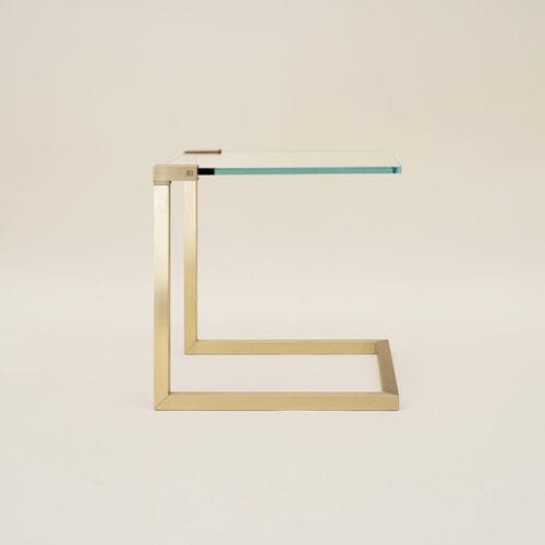 Moderner Beistelltisch - WIL T53C - GHYCZY - Glas / Gestell aus Metall / quadratisch