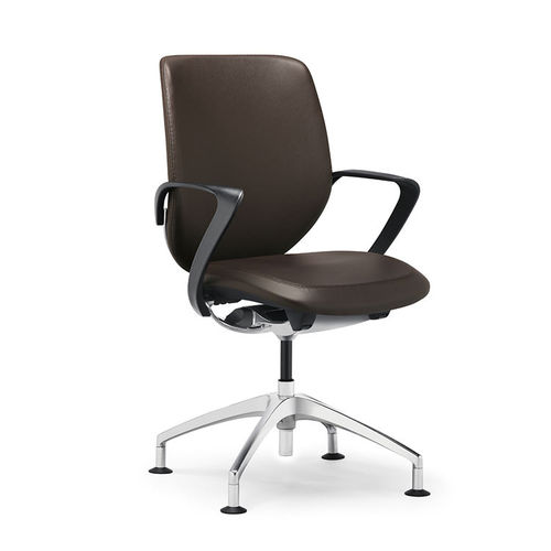 Moderner Bürosessel - 313 - Stoll Giroflex - Leder / höhenverstellbar / für Gewerbegebrauch