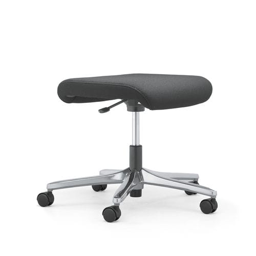 Stoff-Arbeitshocker - 64 - Stoll Giroflex - Leder / regelbar / mit Rollen