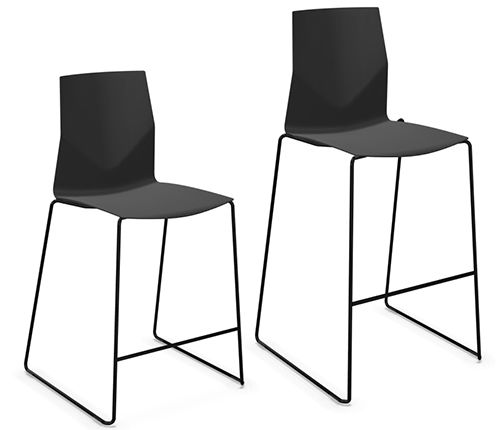 Moderner Barstuhl - FOURCAST&reg;2 COUNTER/HIGH ECO - Four Design - für den Innenraum / Stahl / Polypropylen