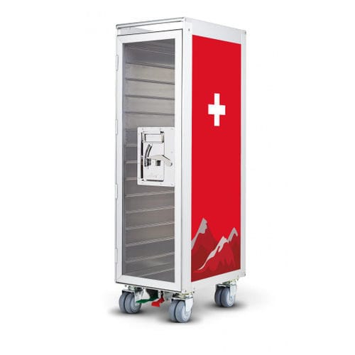 Wagen für Gewerbegebrauch - BORDBAR_NEW SWISS CROSS - bordbar design GmbH - individuell gestaltbar / anodisiertes Aluminium / Laminat