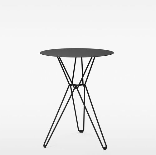 Moderner Stehtisch - TIO - Massproductions - Eiche / galvanisiertem Stahl / Metalldraht