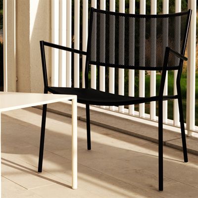 Moderner Sessel - JIG - Massproductions - Netz / aus lackiertem Stahl / Blech