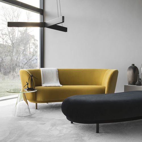 Modernes Sofa - DANDY - Massproductions - Stoff / beige / gelb