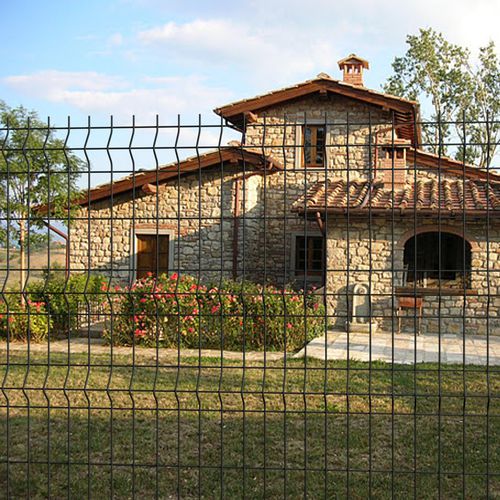 Anthrazitfarbener Zaun - MEDIUM  - Ferro Bulloni - geschweißter Maschendraht / Garten / für Grünanlagen