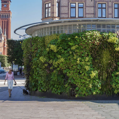 Vertikaler Garten / lebende Pflanzen - PUMPHUSET - GREENWORKS SWEDEN - kundenspezifisch / gebogen / natürlich