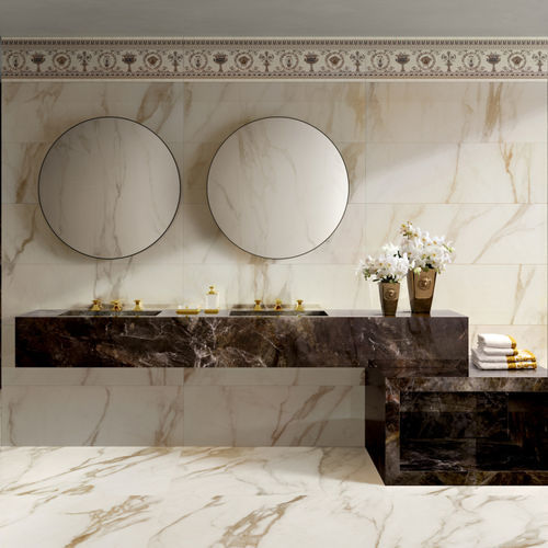 Feinsteinzeugfliesen - MAXIMVS - Versace Ceramics - poliert / für den Innenraum / für Badezimmer