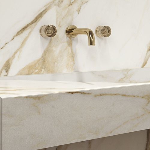Zweigriffmischer für Waschtisch - PF60011337 - Versace Ceramics - wandmontiert / Metall / für Badezimmer