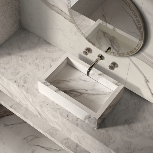 Aufsatzwaschbecken - Versace Ceramics - Keramik / rechteckig / ohne Öffnung