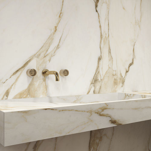 Wand-Waschbecken - Versace Ceramics - Keramik / rechteckig / ohne Öffnung