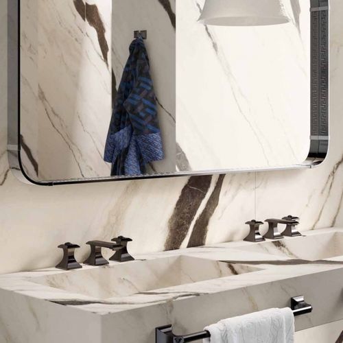 Wandmontierter Spiegel für Badezimmer - 0013793 - Versace Ceramics - für Gewerbegebrauch / modern / oval