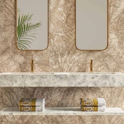 Wandmontierter Spiegel - 0013787  - Versace Ceramics - für Gewerbegebrauch / modern / oval