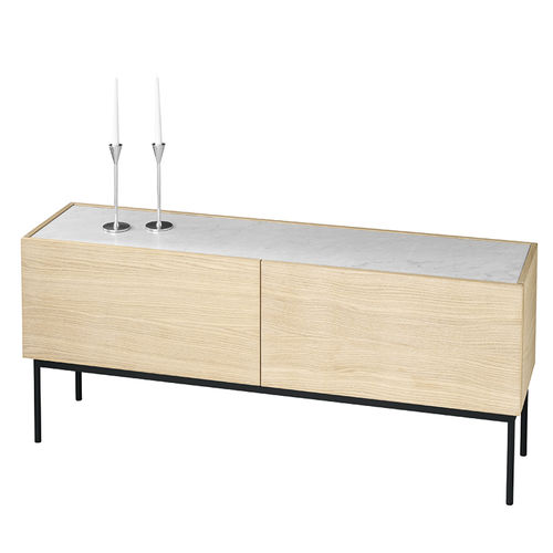 Sideboard mit hohen Beinen - LUC - Asplund - modern / Eiche / aus lackiertem Metall