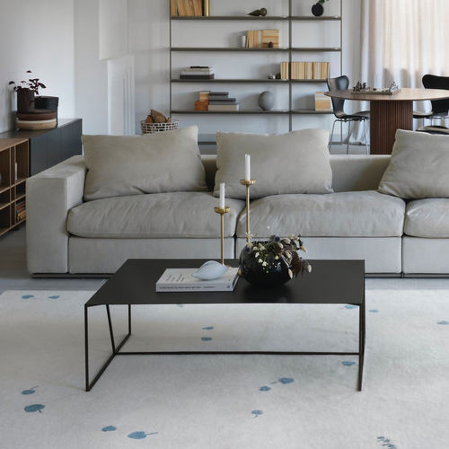 Moderner Couchtisch - OBLIQUE - Asplund - aus lackiertem Metall / Gestell aus Metall / rechteckig