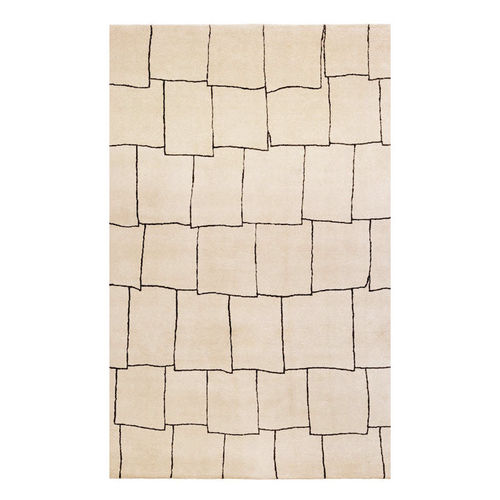 Moderner Teppich - ROOFTOP PLATINUM - Asplund - mit geometrischen Motiven / Wolle / Tencel®