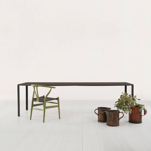 Moderner Tisch - WETLI  - Atelier Alinea - Holz / Linoleum / Gestell aus Stahl
