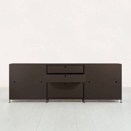 Niedriger Aktenschrank - UNISCHRANK  - Atelier Alinea - MDF / anodisiertes Aluminium / modular