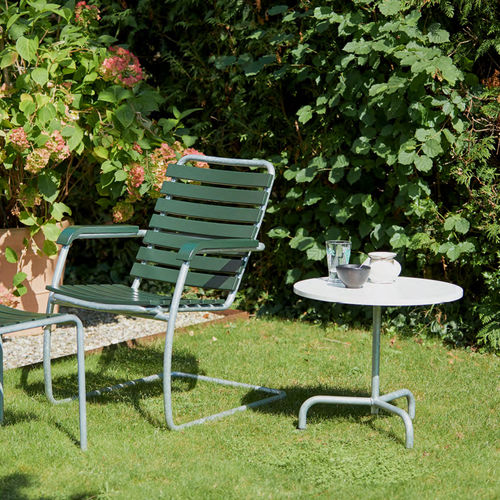 Moderner Beistelltisch - Atelier Alinea - Stahlblech / Gestell aus galvanisiertem Stahl / rund