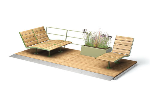 Parklet mit integrierten Pflanzkübeln - Parklet 2.0 - Vestre - mobil / Modul