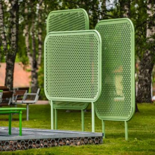 Schirmwand aus feuerverzinktem Stahl - POP  - Vestre - für Garten / für Straße / für öffentliche Bereiche
