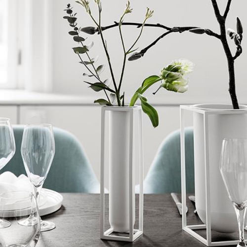 Moderne Vase - KUBUS : FLORA - by Lassen - Metall / wandmontiert / Tisch